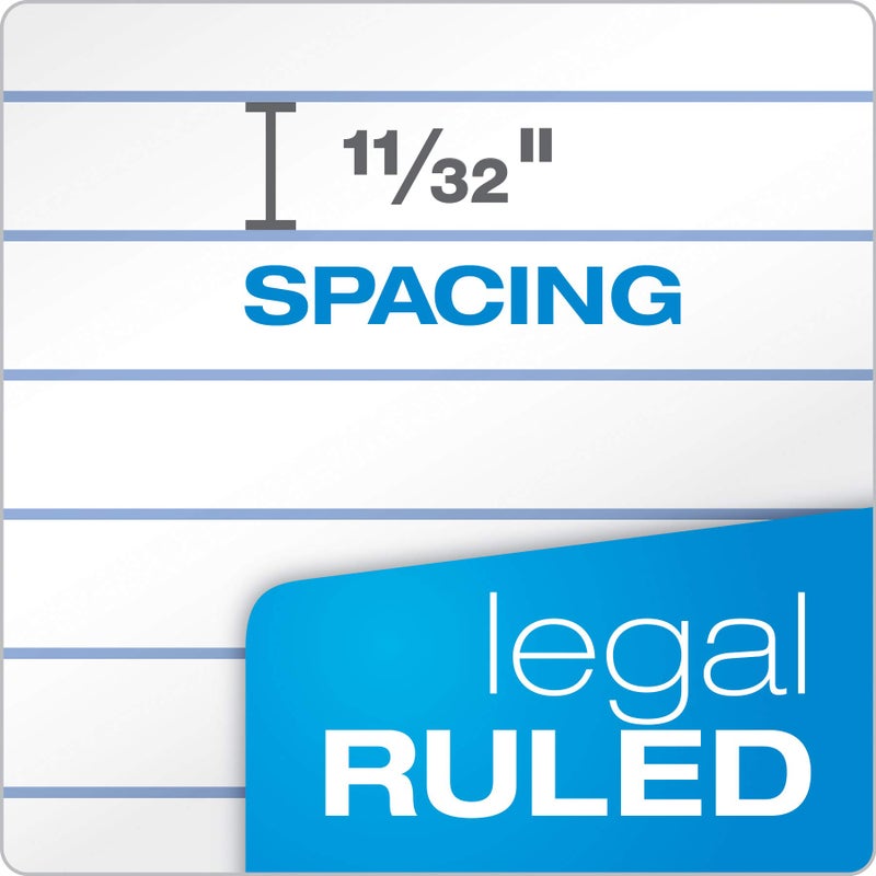 TOPS Docket Writing Pads  8-1/2"" x 14""  Legal Rule  White Paper  50 Sheets  12 Pack (63590) - Image 5